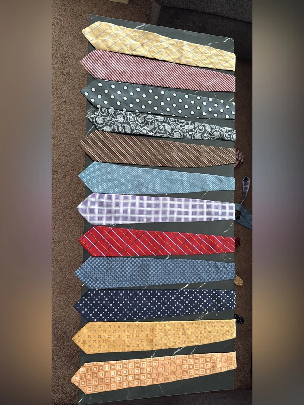 24 X Classic Men's Assorted Pattern Ties - Red, Blue, Purple, Gold, Brown, Black